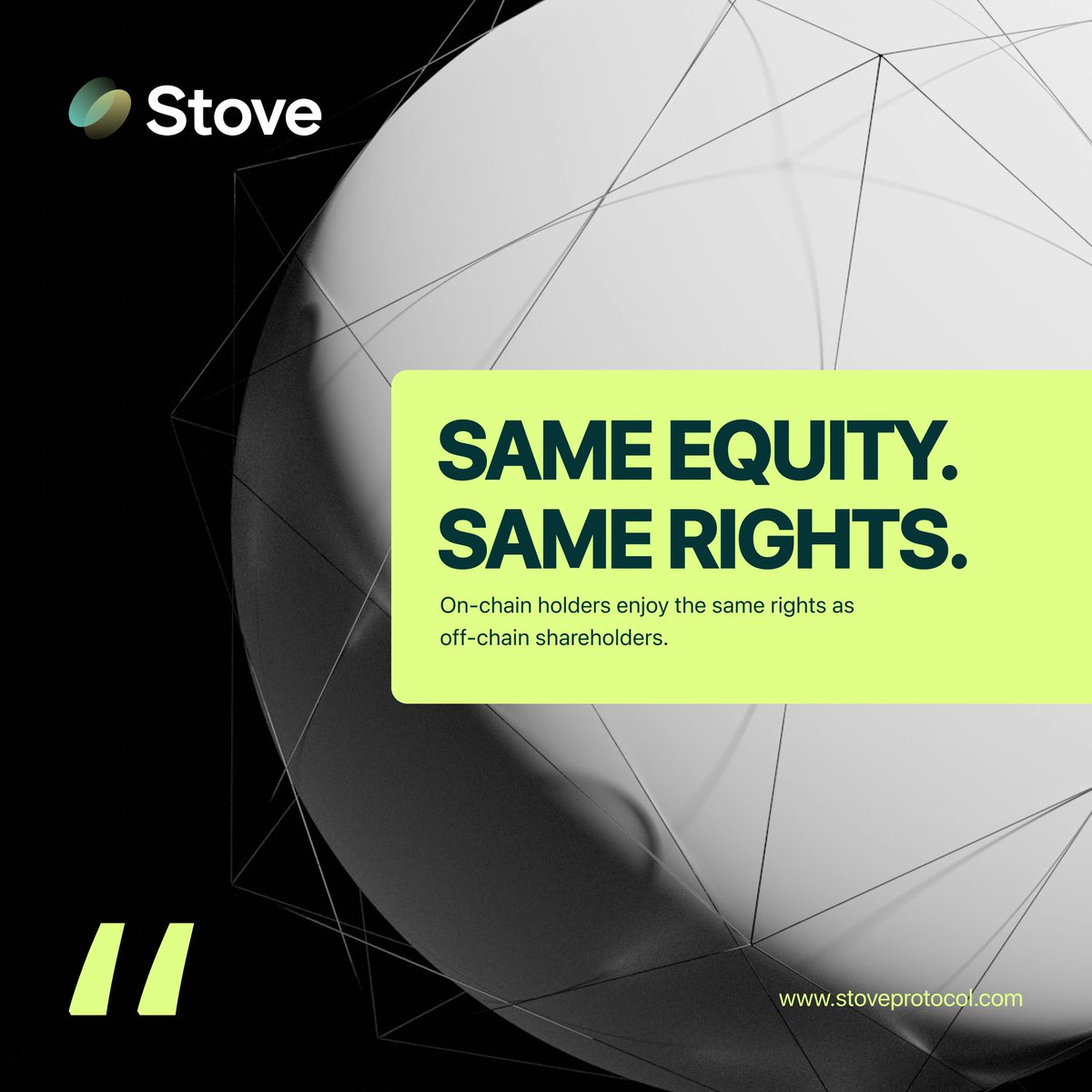 stoveprotocol's tweet image. We’re not “tokenizing prices.”
We’re putting Nasdaq on-chain.
Real stocks.
Real ownership.
Real rights.

Stove brings publicly listed equities to crypto —
without compromising what makes them real.