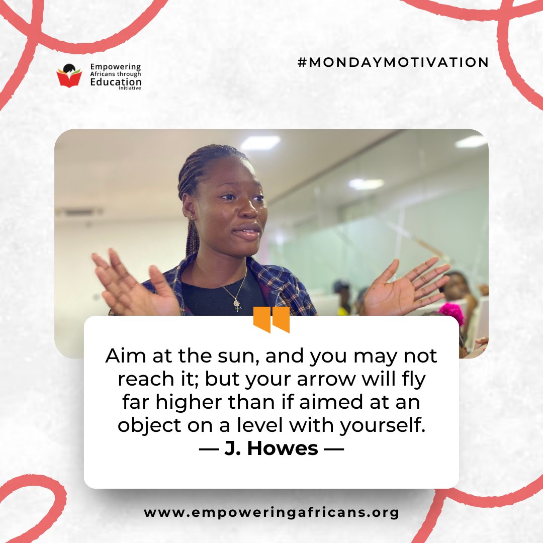 EmpwrAfricans's tweet photo. Success isn’t just about hitting the goal. It’s about the growth, skills, and resilience you gain along the way. Set ambitious targets, aim high, and let every effort move you closer to your full potential. #MondayMotivation #GrowthMindset #GoalsSetting #SuccessMindset https://t.co/FKXE8F0Tkp