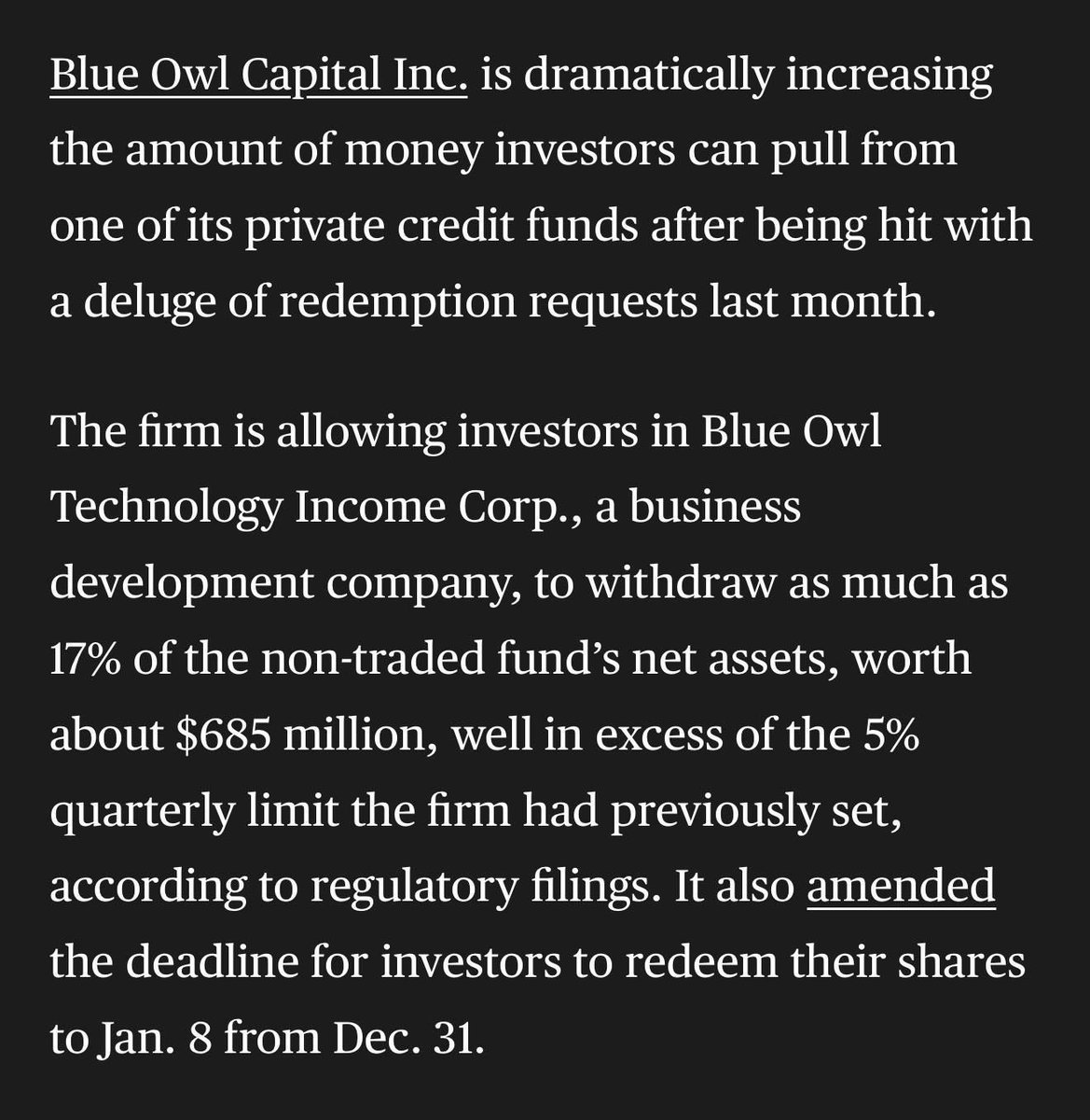 agentm_eth's tweet photo. Good chance to reconsider your holding 

#blueowl #liquidity #privatecredit #exit https://t.co/b92R0aamFn