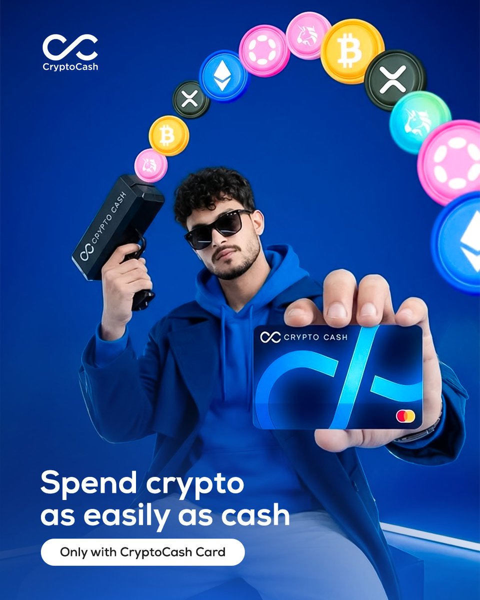 Spend Crypto as Easily as Cash Only with CryptoCash Card 💳 No conversions.  No complications. Just instant spending power.🫡 Shop anywhere, anytime,  with the freedom crypto was meant to give you.🫵 The