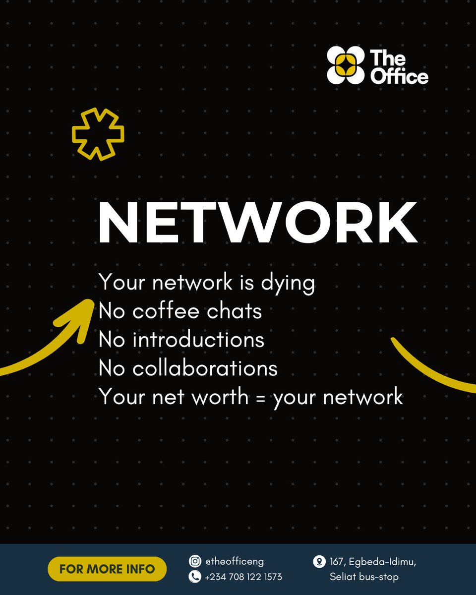 theofficeng_'s tweet photo. Choose a workspace built for work not comfort today ☺️

Visit us today at 167, Idimu - Egbeda road, seliat bus-stop or send us a DM for bookings and enquiries.

#theoffice #coworkingspace #coworkingspaceinlagos #coworkingspaceinegbeda #coworkingspaceinmainland #workspaceinlagos https://t.co/QcNOAm7rI6