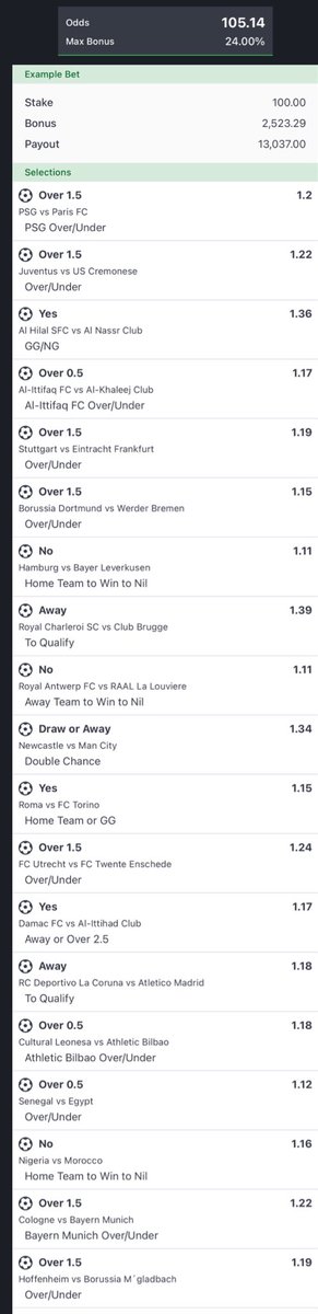 HeistBet's tweet image. HERE WE GO 💯💯💯💯💯
Spent 4hrs on this 100+odds 💥💥💥💥

200 cedis for the first 200 comments if this ticket boooms ✍🏾✍🏾✍🏾✍🏾✍🏾✍🏾

Give me only 1k likes for the code🥰🙏🙏

Check comments section for the code ❤️