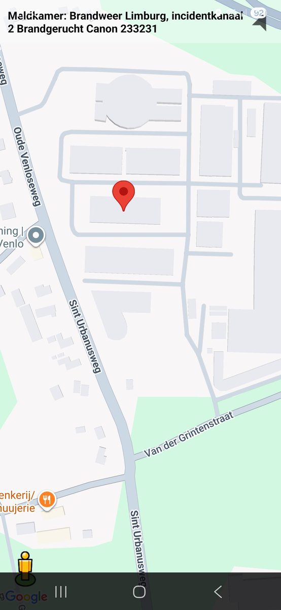 112 melding Brandgerucht met inzet Brandweer in Venlo