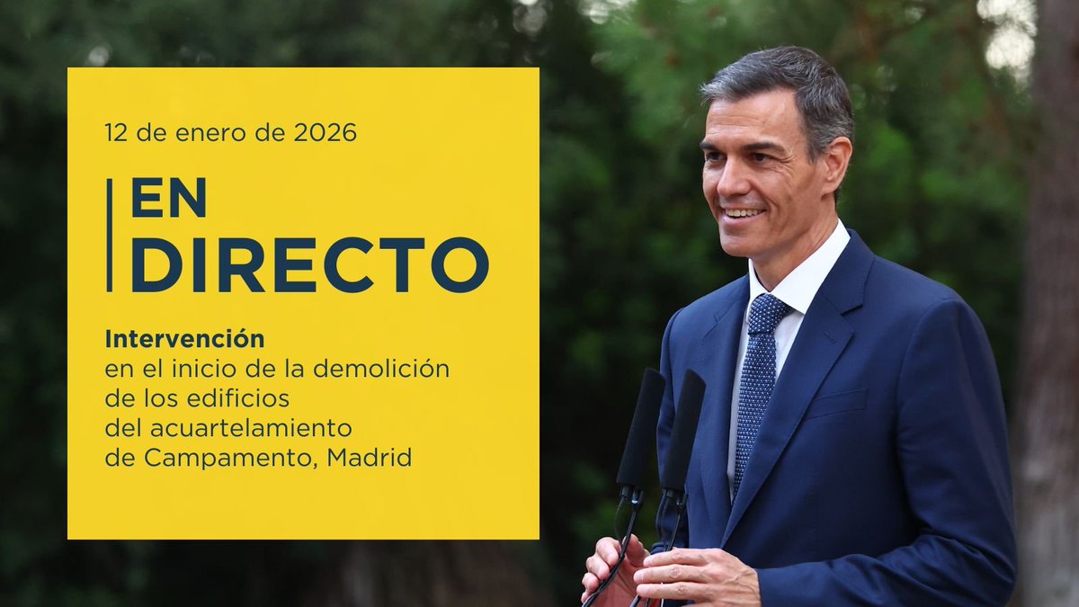 El presidente del Gobierno,<a href="/sanchezcastejon/">Pedro Sánchez</a>, interviene en el acto de inicio de los trabajos para la construcción de viviendas asequibles, en Madrid. 

▶ Síguelo en directo en nuestras redes y web⬇️ lamoncloa.gob.es