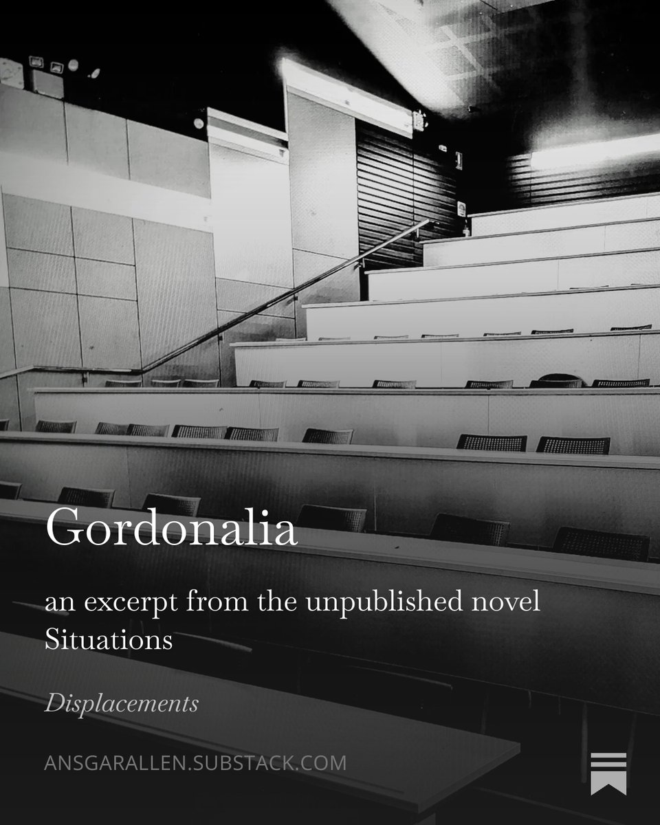 GORDONALIA an excerpt
ansgarallen.substack.com/p/gordonalia
ansgarallen.com/situations/