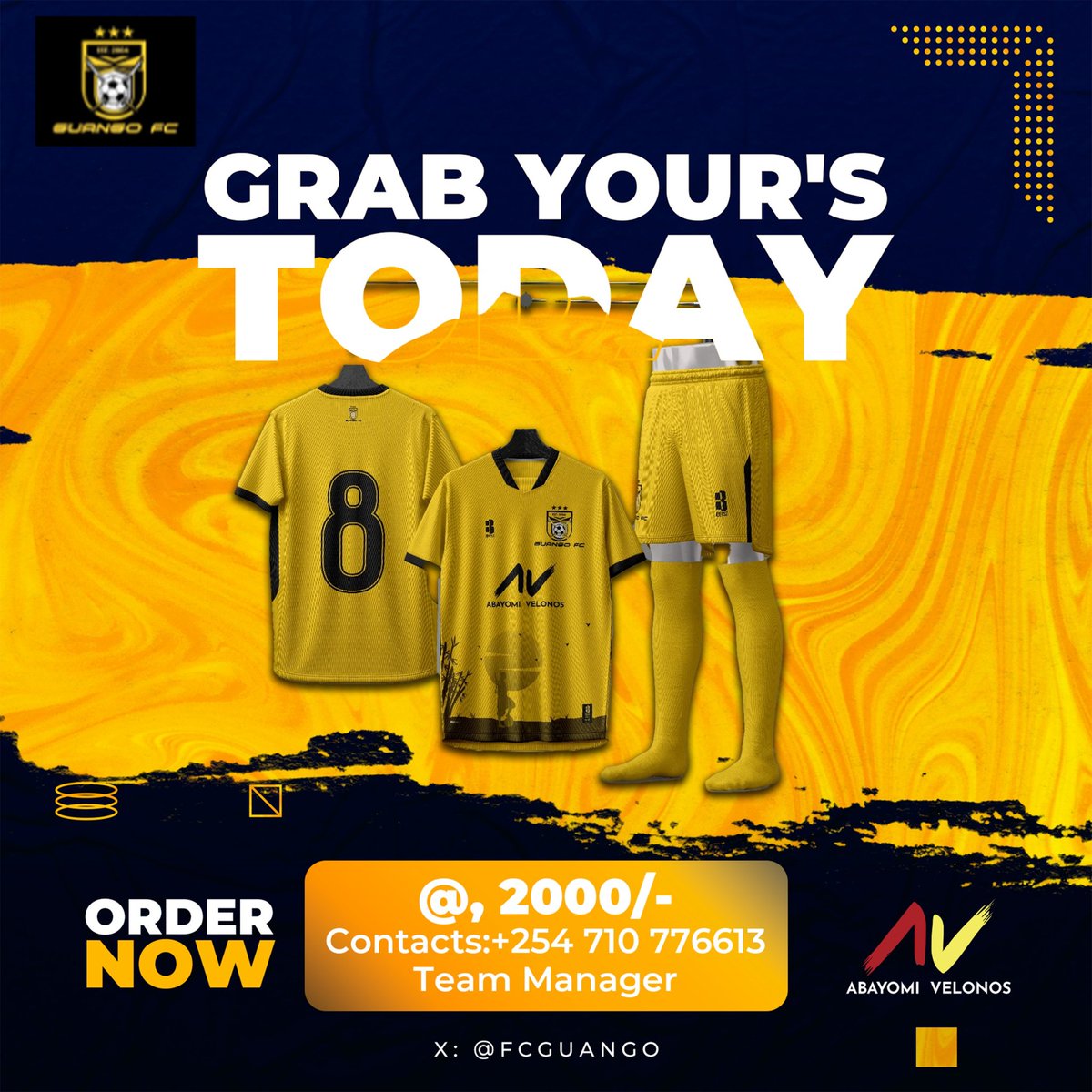 FcKaruracomm's tweet photo. Grab the jersey, feel the game. DM to purchase @TeamVeloNos
#WeMove #PushingLimitsGettingBetter
#AbayomiVeloNos 
#GuangoFc https://t.co/LWh2lZWMQh