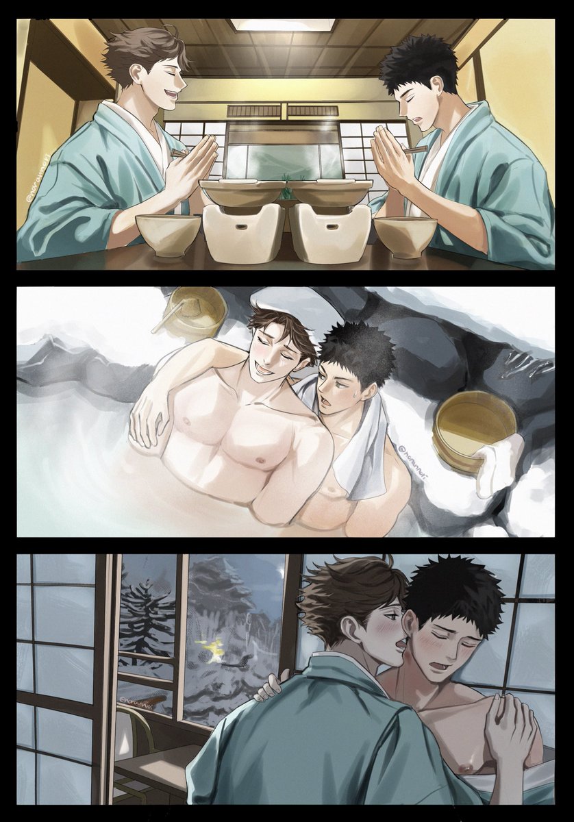 NORANNORI's tweet image. ♨️👨‍❤️‍💋‍👨

#及岩 #oiiwa #오이이와