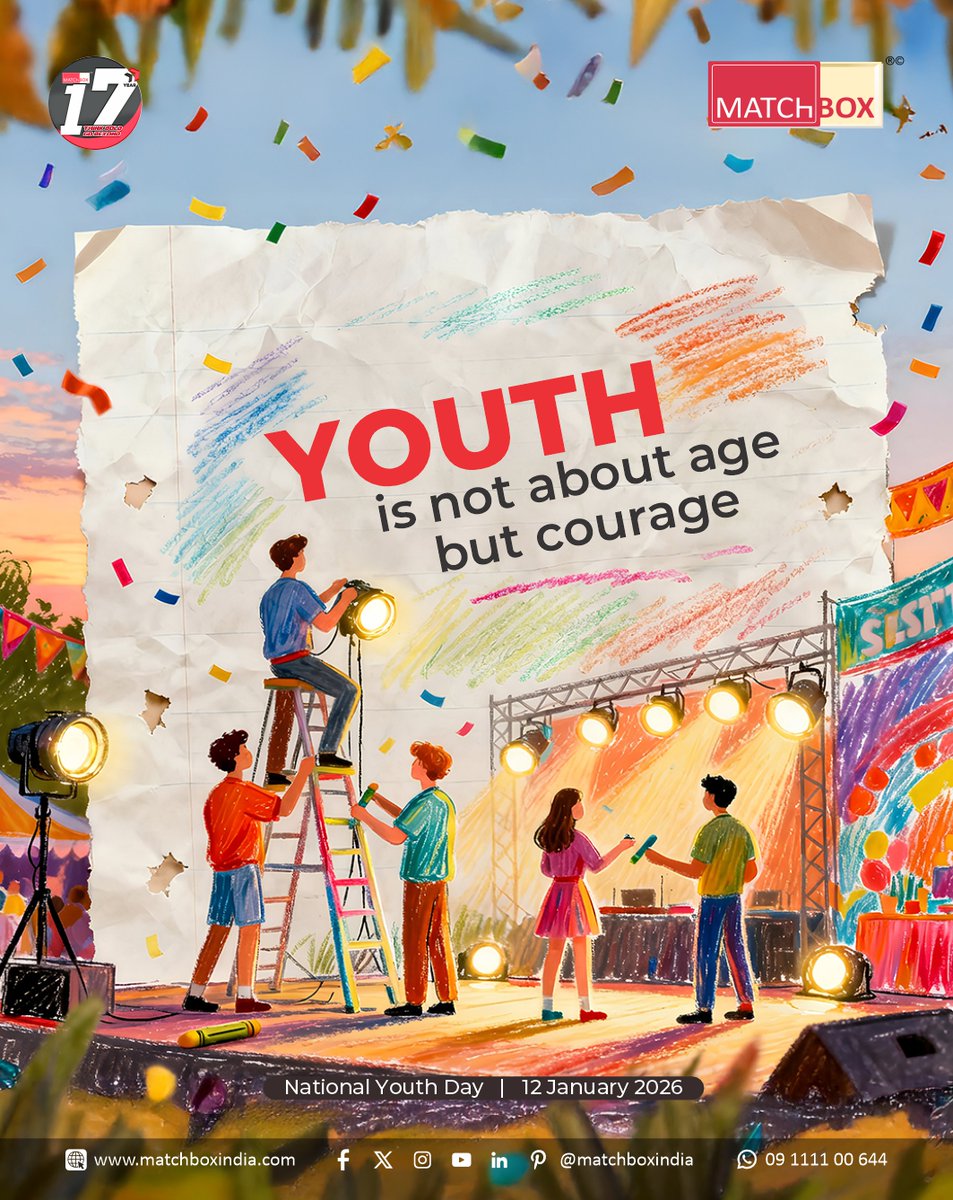 #Youth is a mindset driven by #courage, #creativity, and #purpose.
It’s the #strength to take initiative, the #confidence to stand tall, and the belief that ideas deserve a #stage. #Celebrating the spirit of youth that continues to shape what’s next.
#youthday #YouthDay #matchbox