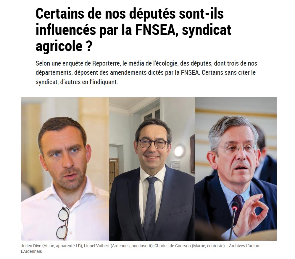 ❓ Le député <a href="/LionelVuibert/">VUIBERT Lionel</a> , défend-il encore l’intérêt général ou relaie-t-il les consignes de la FNSEA ?

👉 Seule la censure et une nouvelle majorité peuvent protéger nos agriculteurs.

Alors, serez-vous du côté des paysans… ou du système ?

🇫🇷 L’intérêt général avant tout.