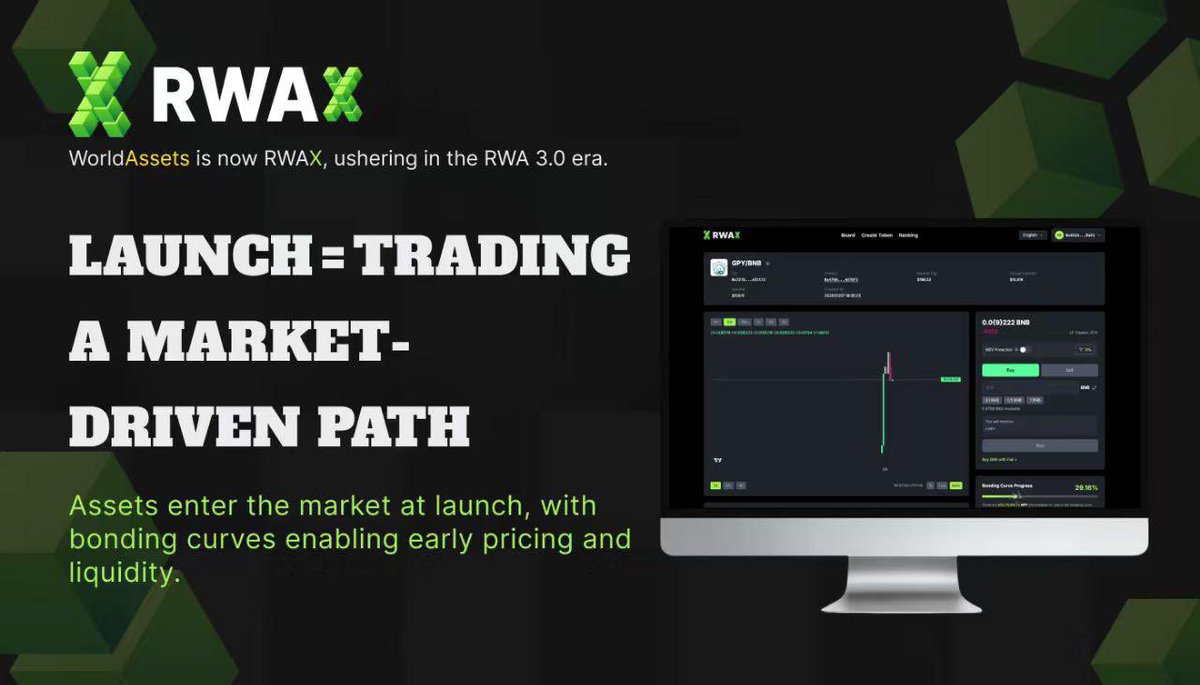 ⚡ RWA is no longer a concept. It’s becoming a battlefield — and RWAX is building the arena.

Old RWA was slow, closed, and institution-controlled.
RWAX flips the script with a simple rule:
If the market accepts it, it deserves a price.

💥 No more waiting for “approval”
💥 No