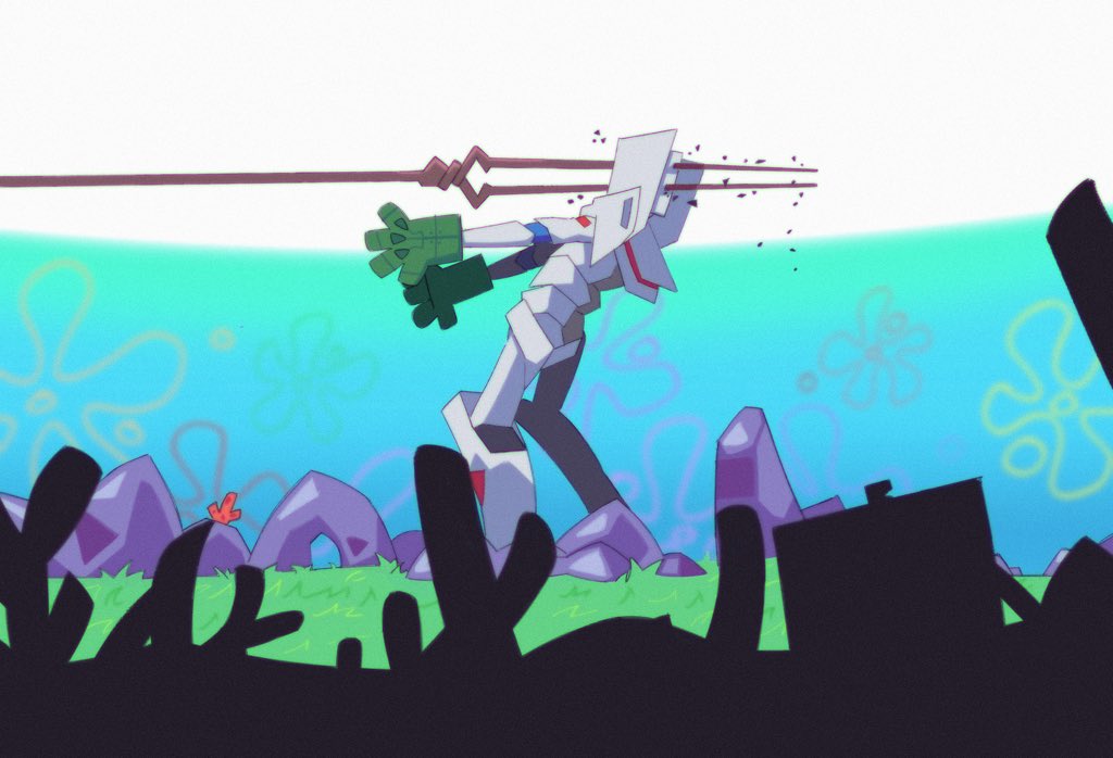 21m_51s's tweet photo. What’s happening in these new spongebob episodes bruh😭
#evangelion #spongebob https://t.co/ZBvsZ3VaMA