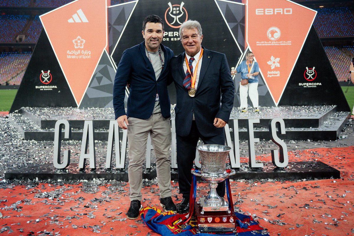 Ja tenim el primer títol, la Supercopa guanyada brillantment gràcies al talent dels nostres jugadors, del Hansi Flick i el cos tècnic, de Deco i la Comissió Esportiva i amb el suport de tots els socis i sòcies, aficionats i aficionades del Barça, el millor club del món!