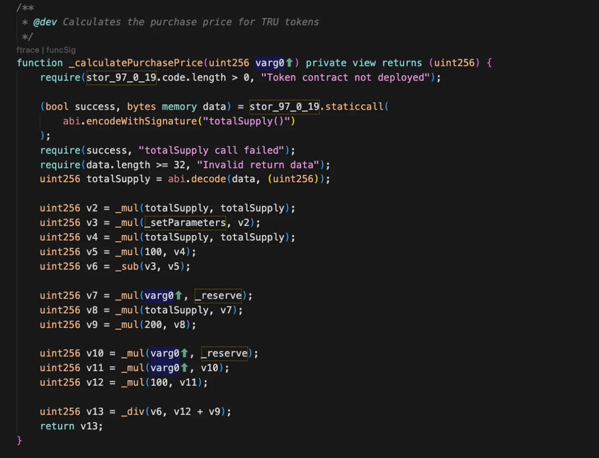 SlowMist_Team's tweet photo. 🚨SlowMist: Analysis of Truebit Protocol Incident🚨

On Jan 8, @Truebitprotocol was exploited via an integer overflow vulnerability in its Purchase contract, allowing the attacker to mint $TRU at near-zero cost and drain 8,535 $ETH (~$26.44M) 💰

🔍 Root cause: Missing overflow protection in an integer addition led to incorrect price calculation. The stolen funds were later funneled into Tornado Cash 🌪️

🛡️ Recommendation: For contracts compiled with Solidity < 0.8.0, always use SafeMath to protect all arithmetic operations and prevent overflow-related logic flaws.

📄 Full analysis 👇
🔗 https://t.co/RLDOw5Ifj3