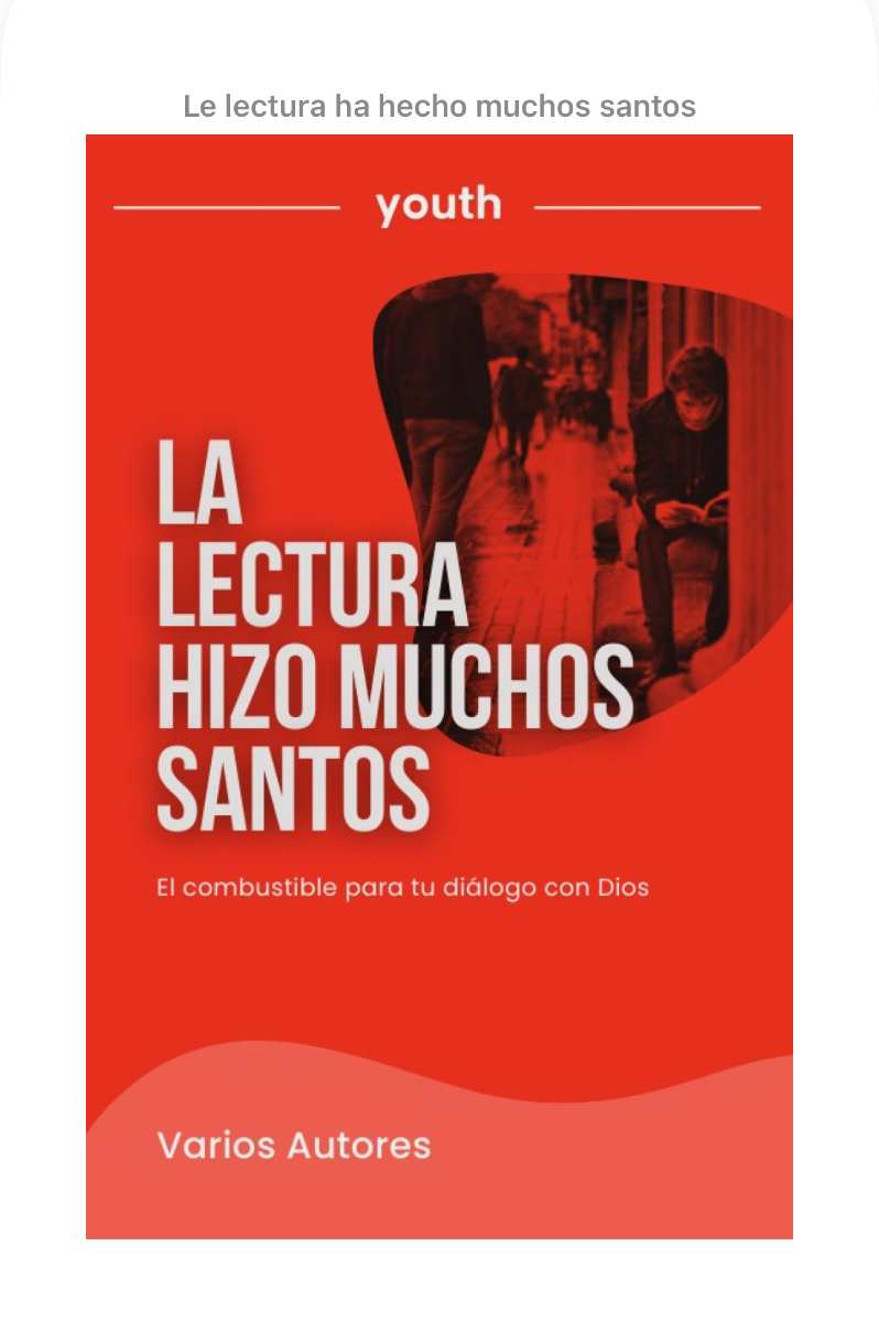 📖 “Dedica tiempo a la lectura espiritual, es el camino para crecer en intimidad con Dios”, San Josemaría.

👉 Descubre este ebook que ofrece textos sobre temas variados para que los puedas aprovechar en la lectura espiritual. f.mtr.cool/olvuczefow