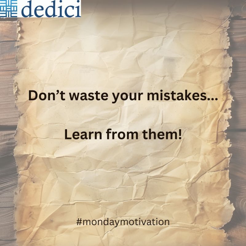 Mistakes aren’t the end... they’re signposts for growth!

✅ Ask: What can this teach me? How can I improve?

Great leaders turn failure into fuel. Your next breakthrough might be hiding behind your last mistake.

#MotivationalMonday #Leadership #GrowthMindset
