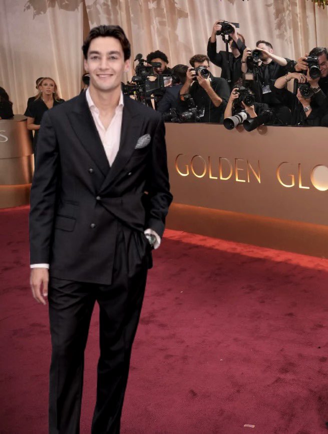 naenia01's tweet photo. George Russell and Lando Norris at the 2026 Golden Globe Awards !! #GoldenGlobes2026 https://t.co/yGO2o1bj6q