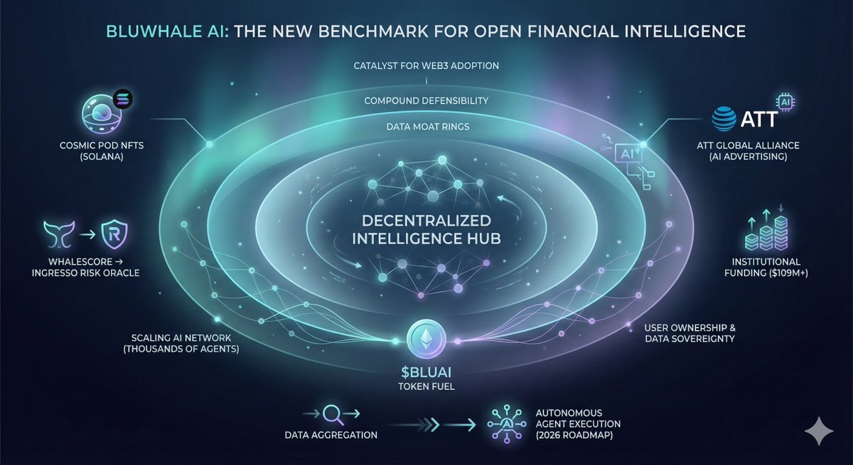 MamunAlam__9t3's tweet image. The New Benchmark for Open Financial Intelligence

@bluwhaleai is significantly accelerating its 2026 growth trajectory by scaling its decentralized network from hundreds to thousands of autonomous AI agents this year. By utilizing a mobile first federated learning architecture,…