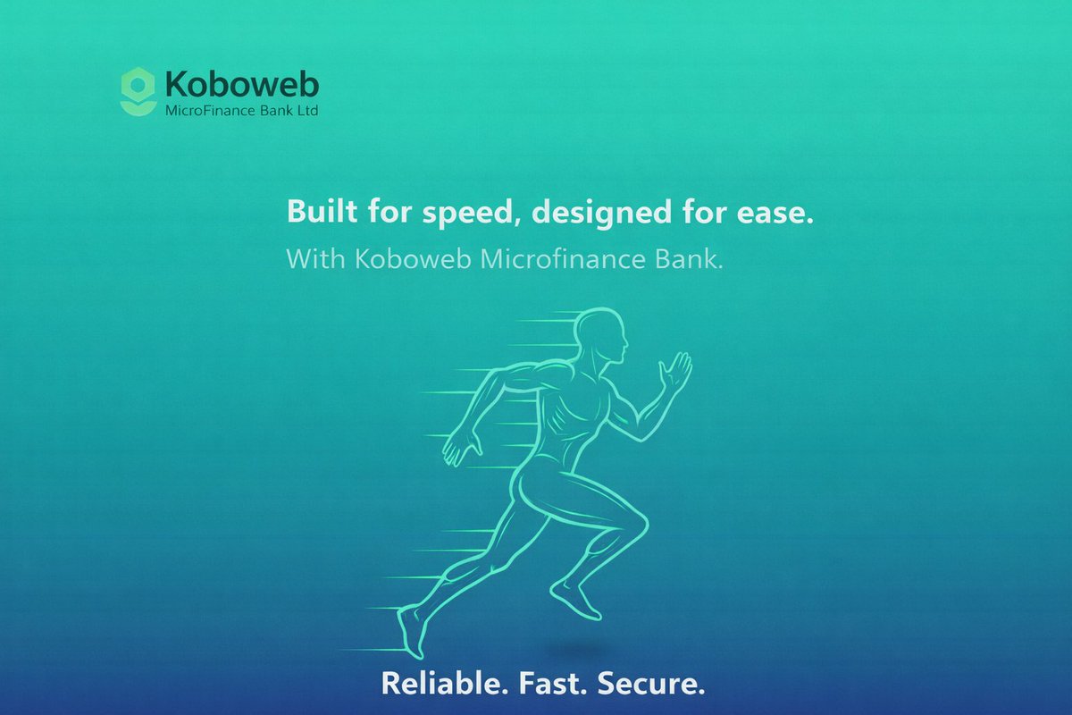 kobowebmfb's tweet image. Speed meets simplicity 🚀
Experience seamless and secure banking with Koboweb Microfinance Bank.
#BankingMadeEasy #Koboweb #MicrofinanceBank #FastTransactions #SecureFinance #TrustedBank #FinancialFreedom