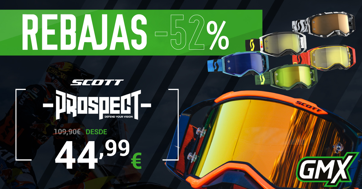 🔥 ¡OFERTÓN en gafas SCOTT PROSPECT! 😍
Desde 44,99€ ¡No puedes dejarlo pasar!
Visión, protección y rendimiento al mejor precio 🚀bit.ly/4qNH9b8 

🎯 Envíos gratis +99€
🚛 Entrega 24H
💸 Pago a plazos
⚡ Devolución en 30 días