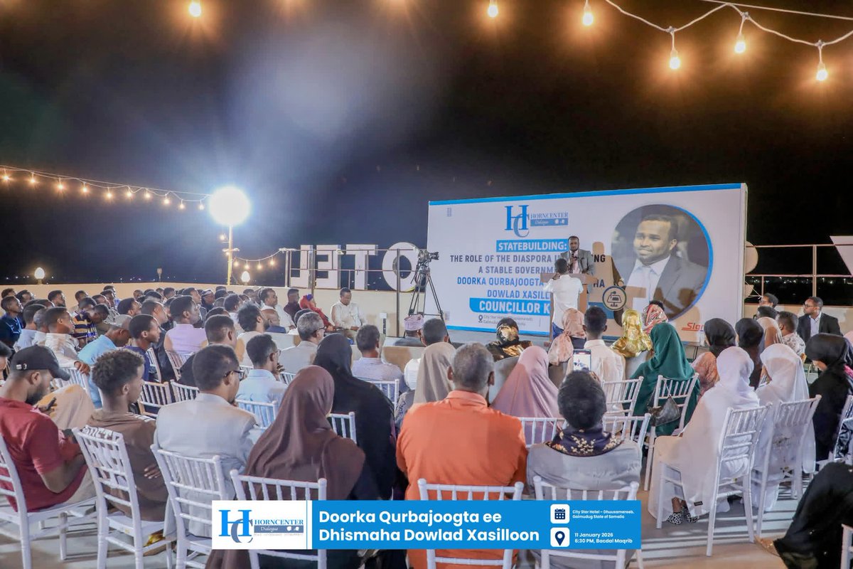Xalay waxaan si guul leh u qabanay forum muhiim ah oo ay ka soo qayb galeen hoggaamiyeyaal, maamulka degmooyinka &amp; gobollada, iyo bulshada Galmudug. Marti gaar ah: Councillor Kasim Ali. Waxaan ka wada hadalnay dowlad-dhis, caddaalad, amni &amp; doorka qurbajoogta. 🇸🇴