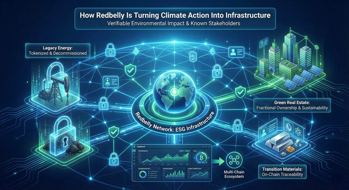 How Redbelly Is Turning Climate Action Into Infrastructure ⤵️ 

<a href="/RedbellyNetwork/">Redbelly Network</a>  is recognized for its work with CBDCs and institutional finance, but a significant development is unfolding. Redbelly is becoming essential infrastructure for the global ESG economy. 

Through