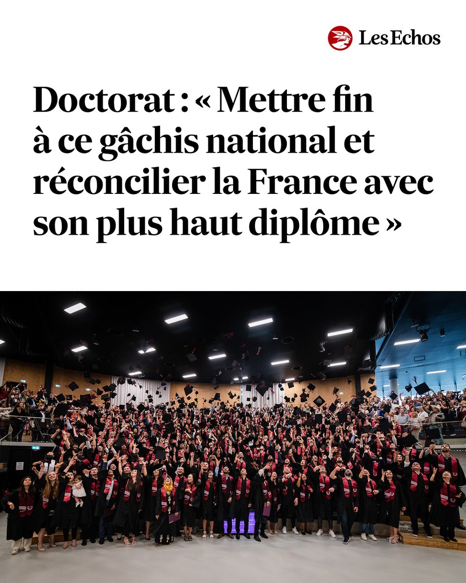 LesEchos's tweet photo. 🎓 TRIBUNE. "La France est en retrait alors qu'elle forme des docteurs excellents." ➡️ https://t.co/VEyb9MDJsu https://t.co/N2aHTb2Pne