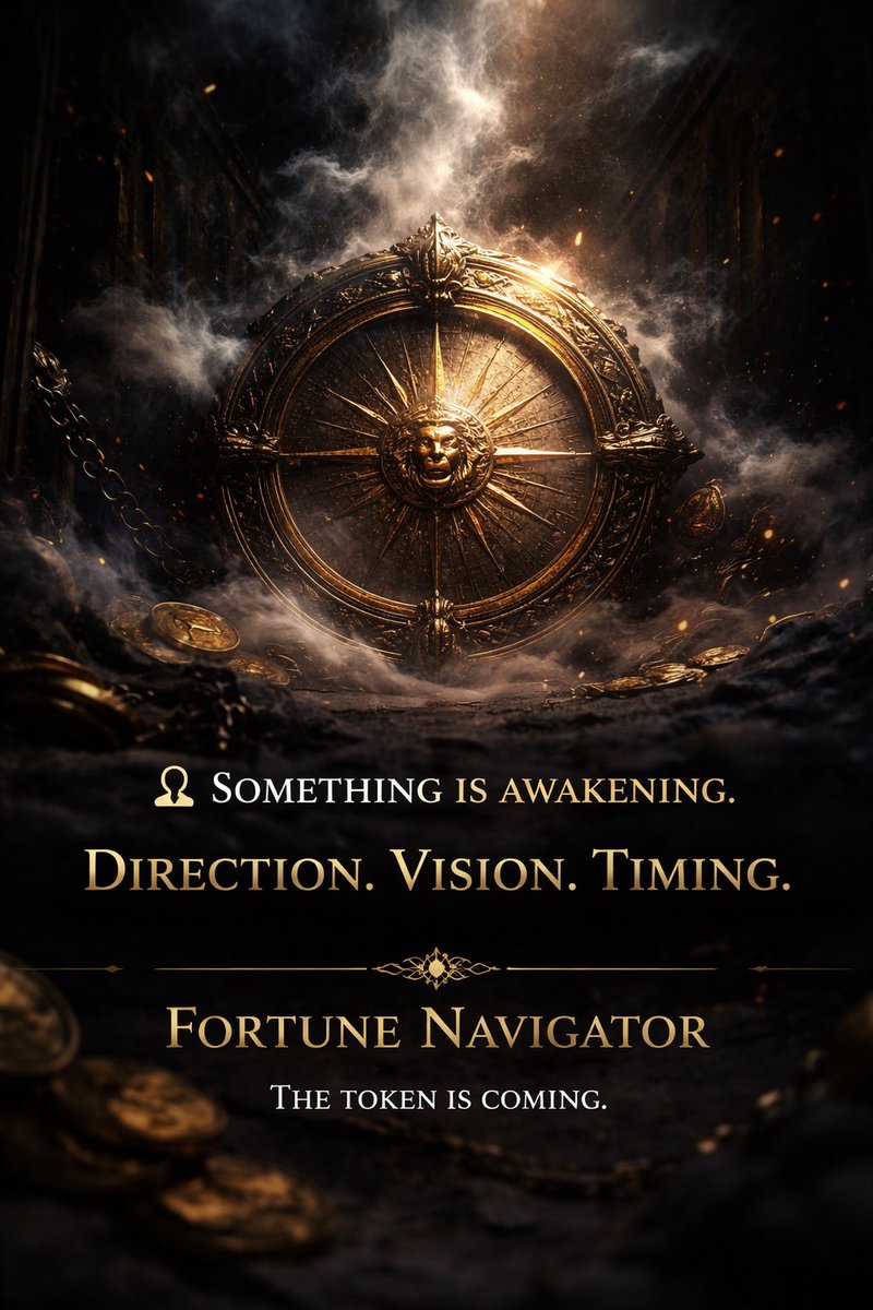 FortuneNavigato's tweet photo. ⏳ Something is awakening.
Not a project. Not hype.
🧭 Direction. Vision. Timing.
Those who understand first won’t ask “why”, only “when”.
Fortune Navigator
🌑 The token is coming.
#FortuneNavigator #Crypto #NextMove #SilentBuild https://t.co/GSlWwIIRa6