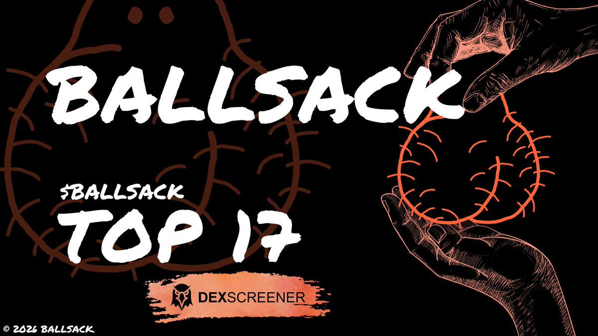 ballsack_site's tweet photo. Don’t blink. $Ballsack just cracked the Top 17 on Dexscreener🚨
https://t.co/BaR5cGT0vG https://t.co/2FSFpTtjWU