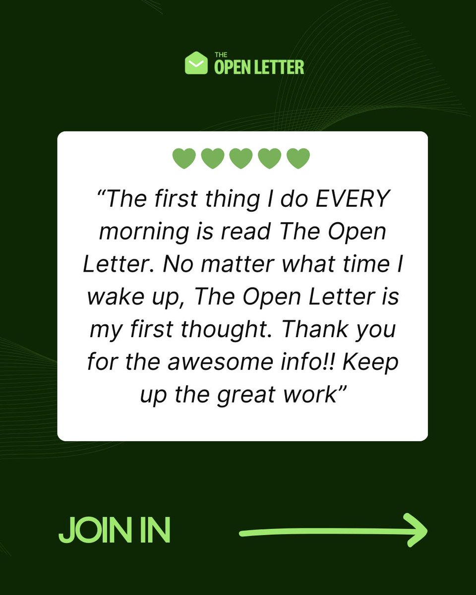 The Open Letter tweet media