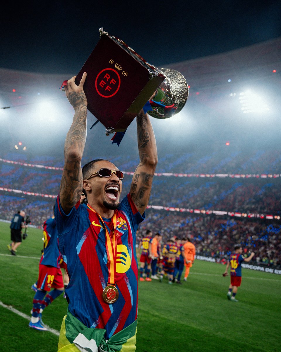 The trophy is at home.