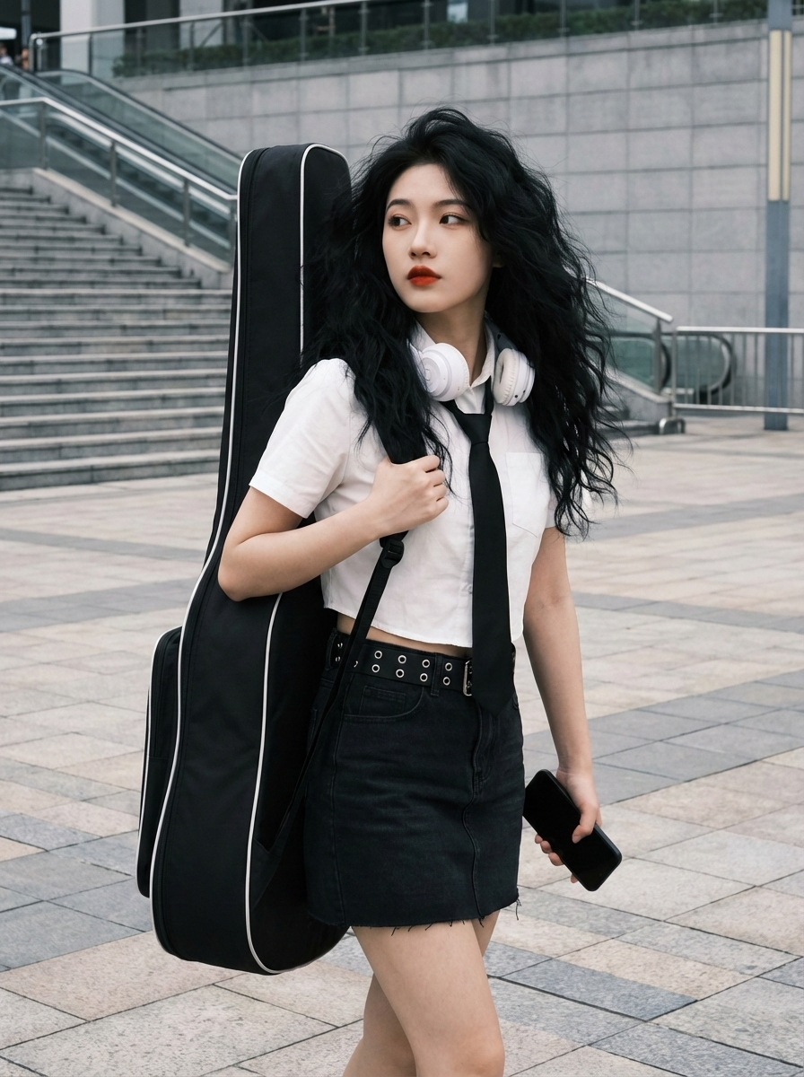 Guitar case street photo