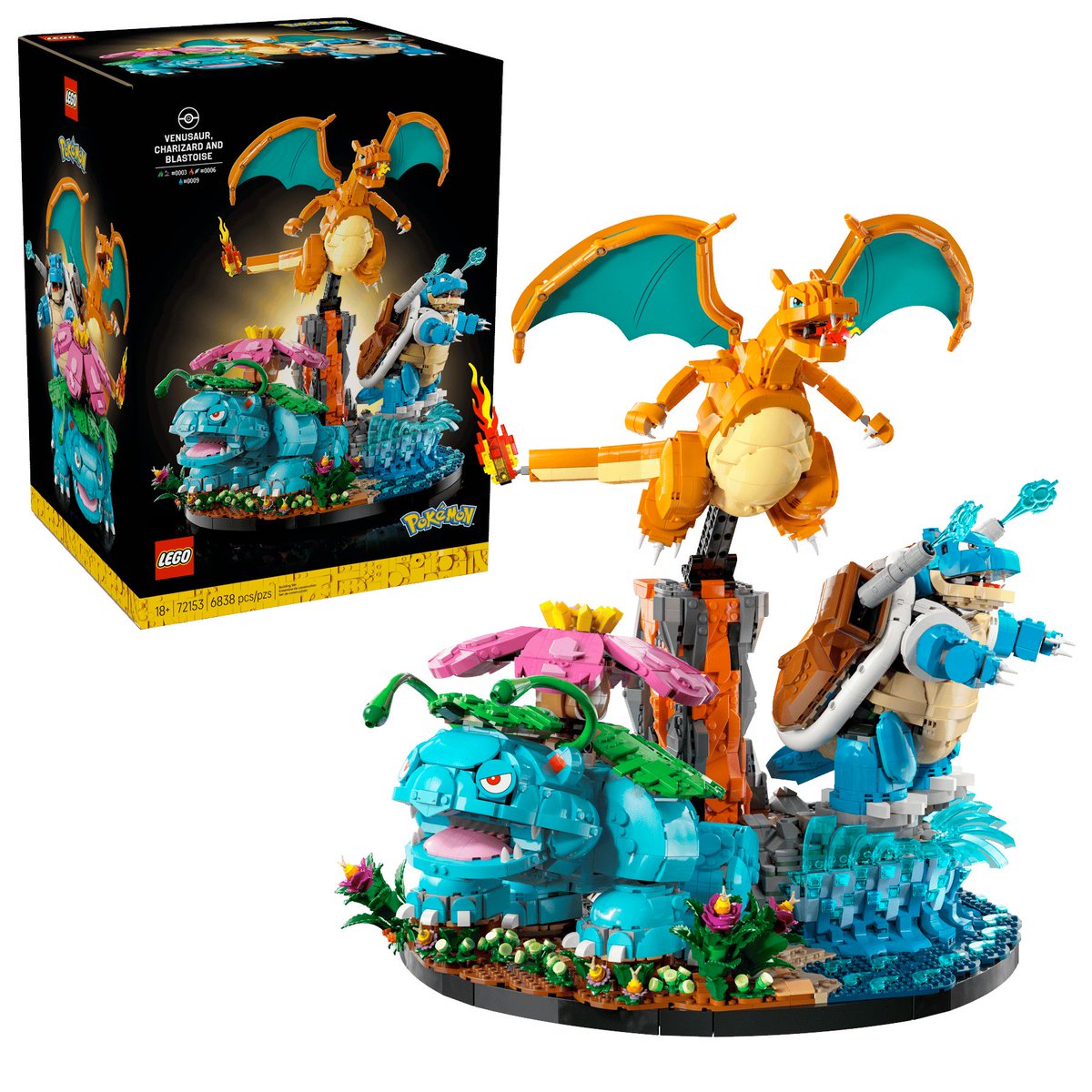 preterniadotcom's tweet image. LEGO Pokemon Sets are up for preorder at the LEGO Store (Kanto Region Badge Collection free gift with purchase):

Venusaur, Charizard, &amp;amp; Blastoise ($649.99) - bit.ly/49ijXMv 
Pikachu ($199.99) - bit.ly/4qPH86O 
Eevee ($59.99) - bit.ly/4sCBKpb #ad