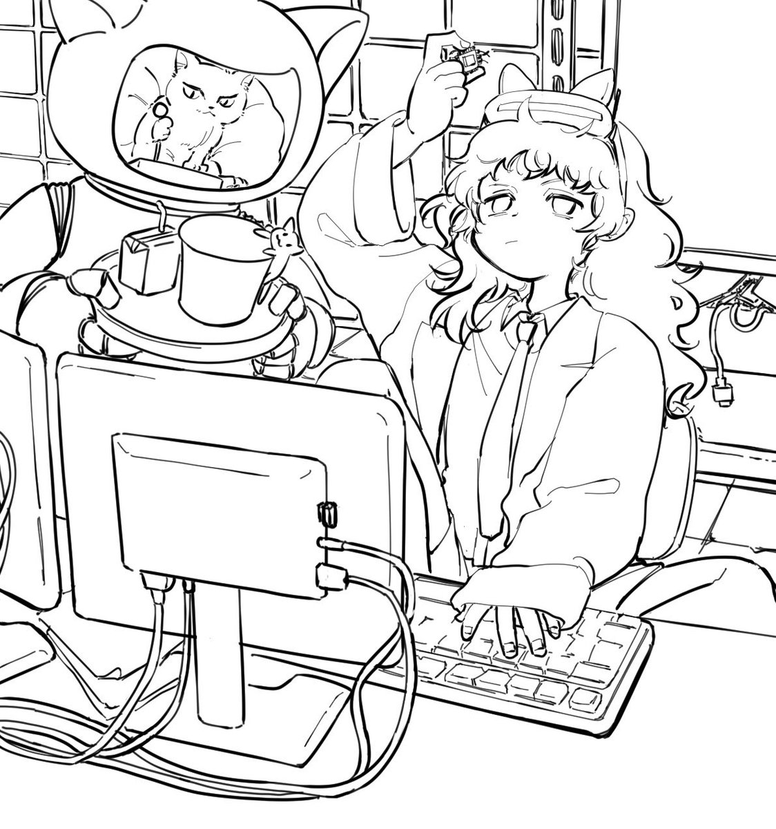 skeleton_dada's tweet photo. この線画結構好き https://t.co/OkTxR67GJN