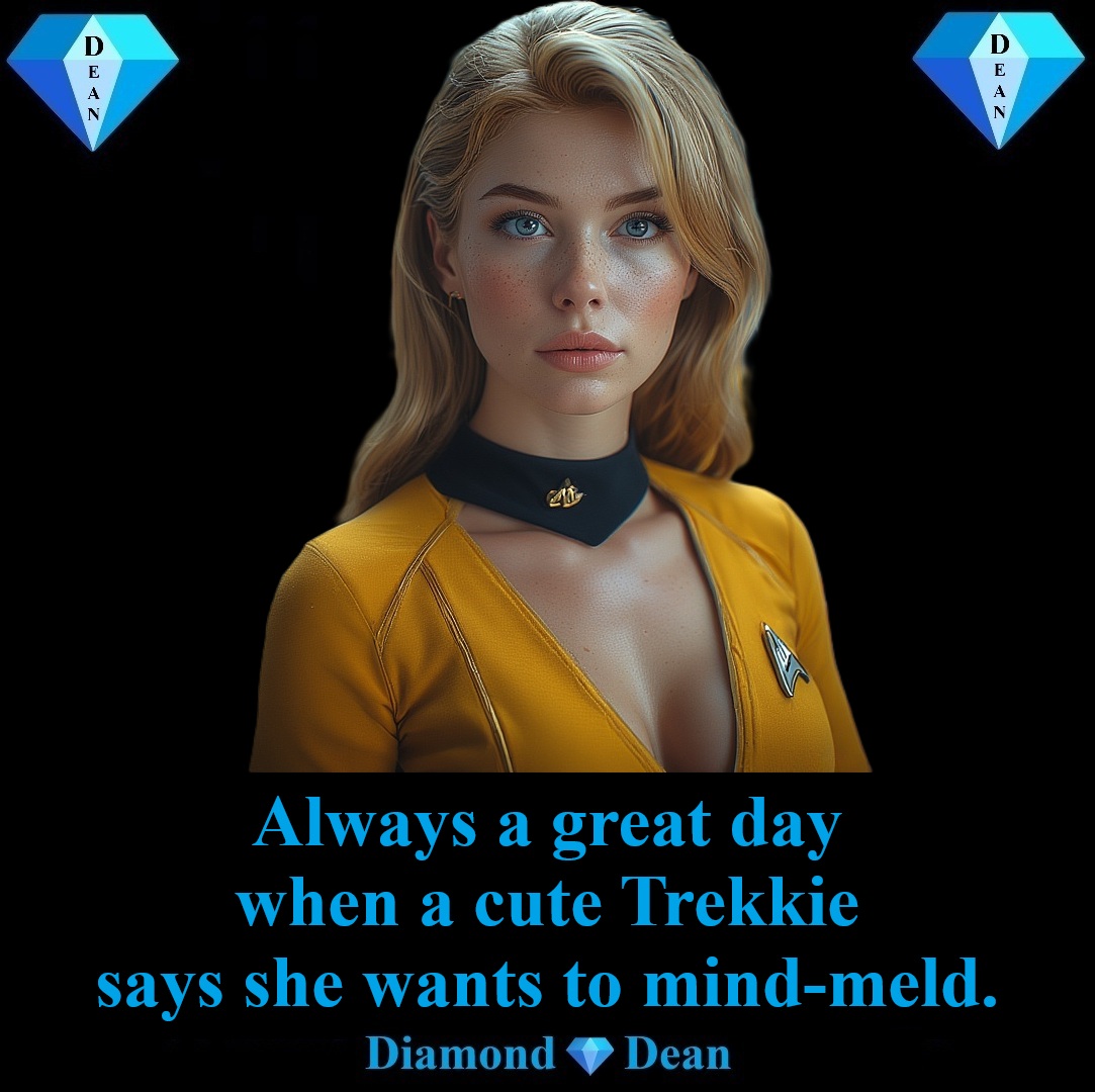 DeanBurkey's tweet photo. Yeah! Live Long and Prosper, Baby!
#DeanSays #DeanMemes #Comedy #StarTrek #Trekkies #MindMeld #LiveLongAndProsper
Love Fun & Funny Stories? Enjoy Diamond💎Dean Books: https://t.co/y3g52GFdtC
Free Kindle Reading App: https://t.co/iE5LsYTl11
😎🖖❤️ https://t.co/SCc1PNb19C
