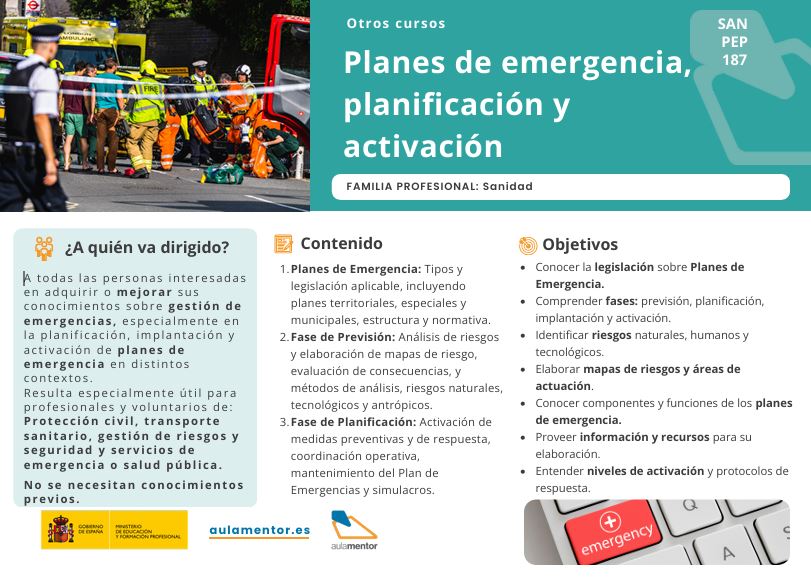 ¿Nuevos propósitos para el nuevo año?
Desde el Aula Mentor, te ofertamos CURSOS NUEVOS sobre SANIDAD.
¡Echa un ojo y si quieres más información, acércate al C.O.M.E!