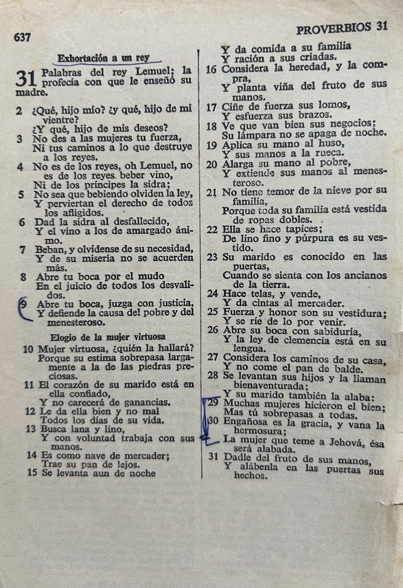 Proverbios 31
Exhortación a un rey