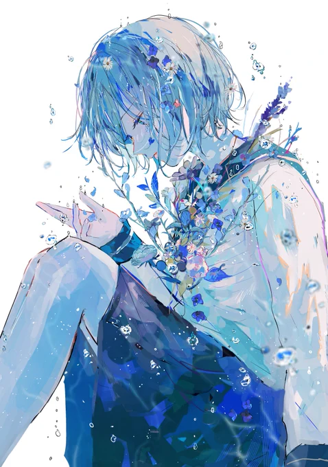 青が溢れて花は咲く #感情展
