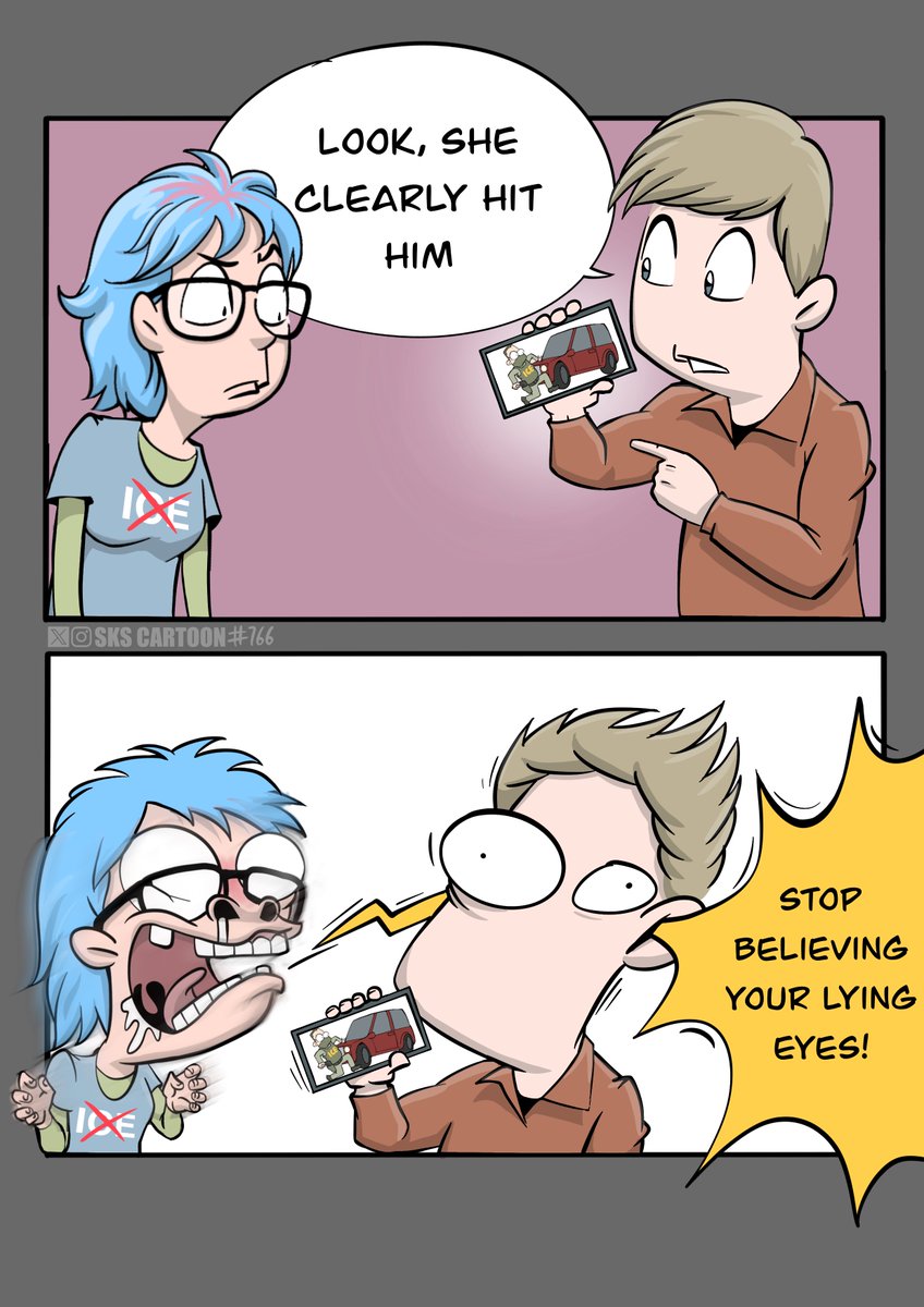 skscartoon's tweet image. Media gaslighting no longer works in the era of X.