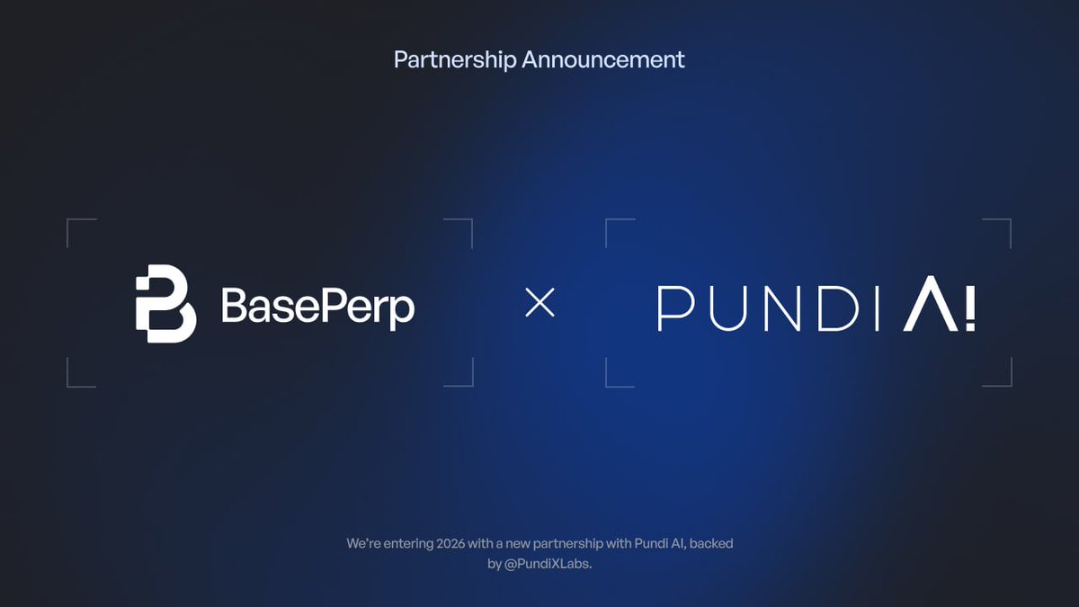 BasePerpApp's tweet image. 🟦 We’re entering 2026 with a new partnership with Pundi AI, backed by @PundiXLabs.

The integration of @PundiAI into the base ecosystem will enable top-notch analysis and txn optimization.

🌐 BasePerp is the first Perp DEX on Base ➨ and the first to get powered by AI.