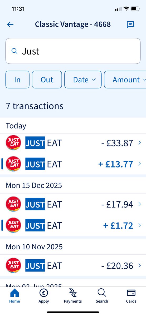 beesbuddy's tweet photo. @JustEatTakeaway Please can you look into payments from my bank account. Someone is using my card to purchase food. I think that my card was cloned in my local pub. Can you please tell me what the last order was for and where did it get delivered to. Hope you can help.

Cheers 

Ch https://t.co/BCSZJoXX37