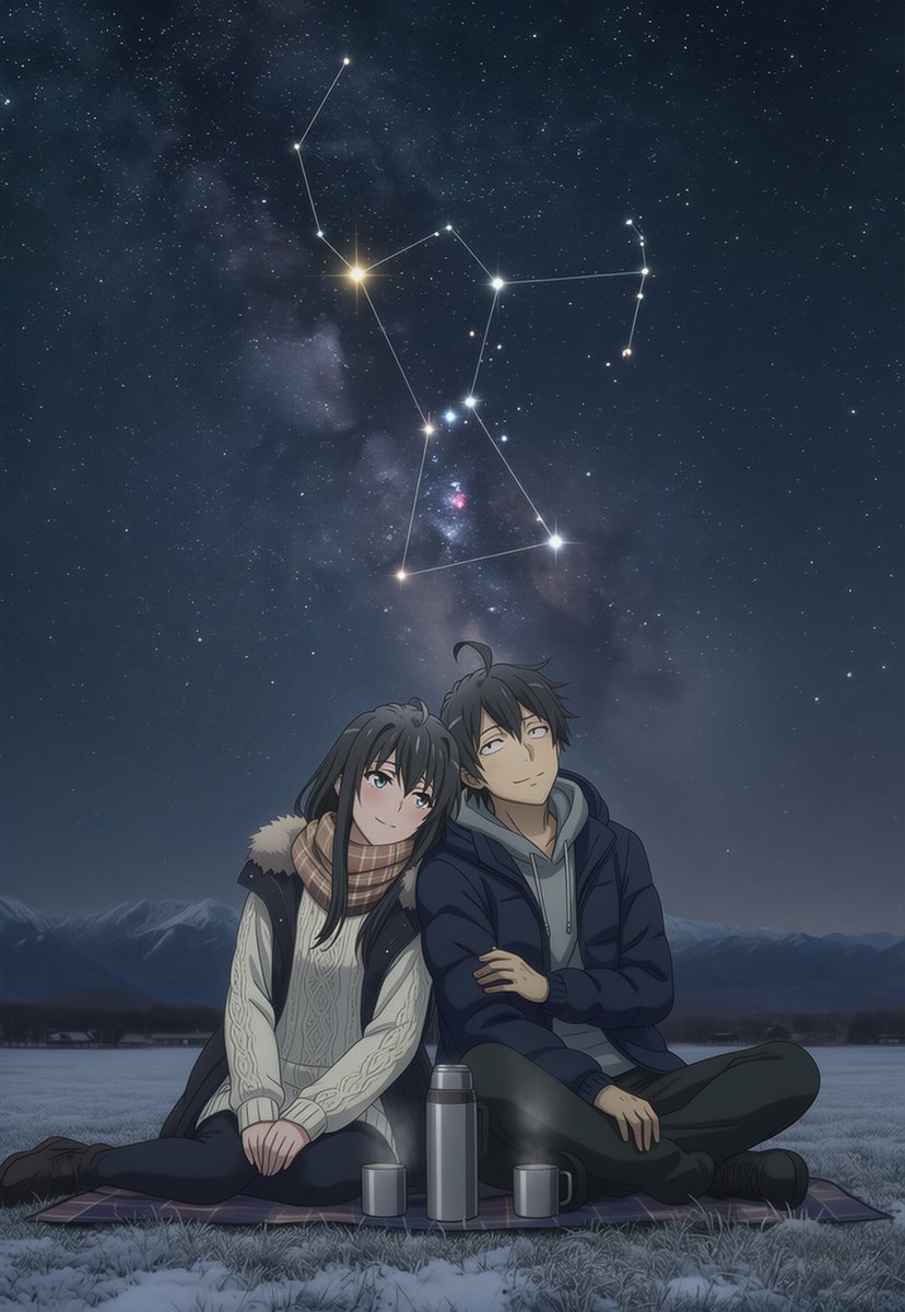 kksj229's tweet image. 天体観測で良い雰囲気
SFW #俺ガイル #雪ノ下雪乃