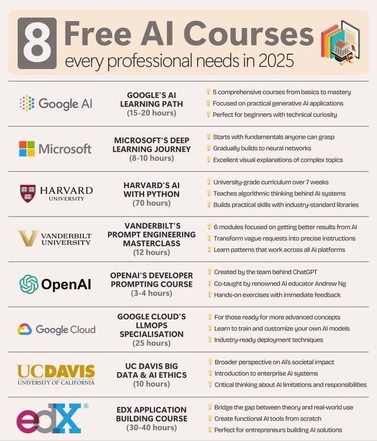 Go for these Free AI Courses if you’re just starting out.