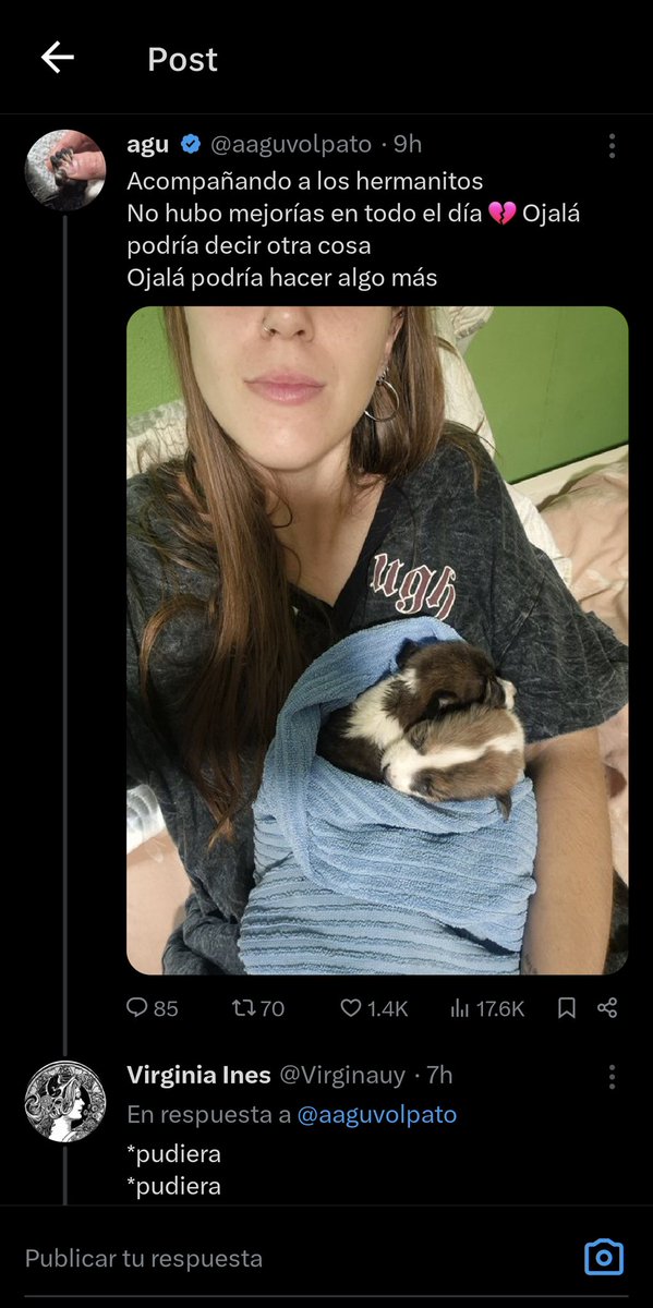 LostesAdry's tweet photo. La piba está agotada, lleva días sin dormir y a @Virginauy solo se le ocurre corregir como escribe.
Cuando hagas la cuarta parte en una causa noble como la que realiza @aaguvolpato entenderías lo que es llamarse a silencio. https://t.co/ahSkDjCmIJ