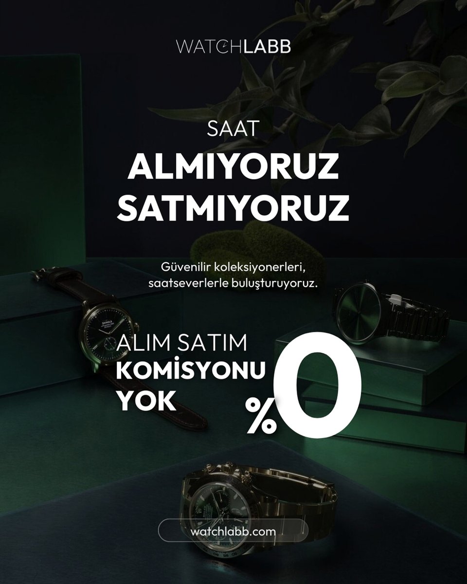 Platform olarak saat alım veya satışı yapmıyoruz; alıcı ve
satıcının doğrudan, şeffaf ve kontrollü bir
zeminde buluşmasını sağlıyoruz.
Alım–satım süreçlerinde komisyon uygulanmaz.
%0 komisyon ile avantajlı ve net bir deneyim
için watchlabb.com