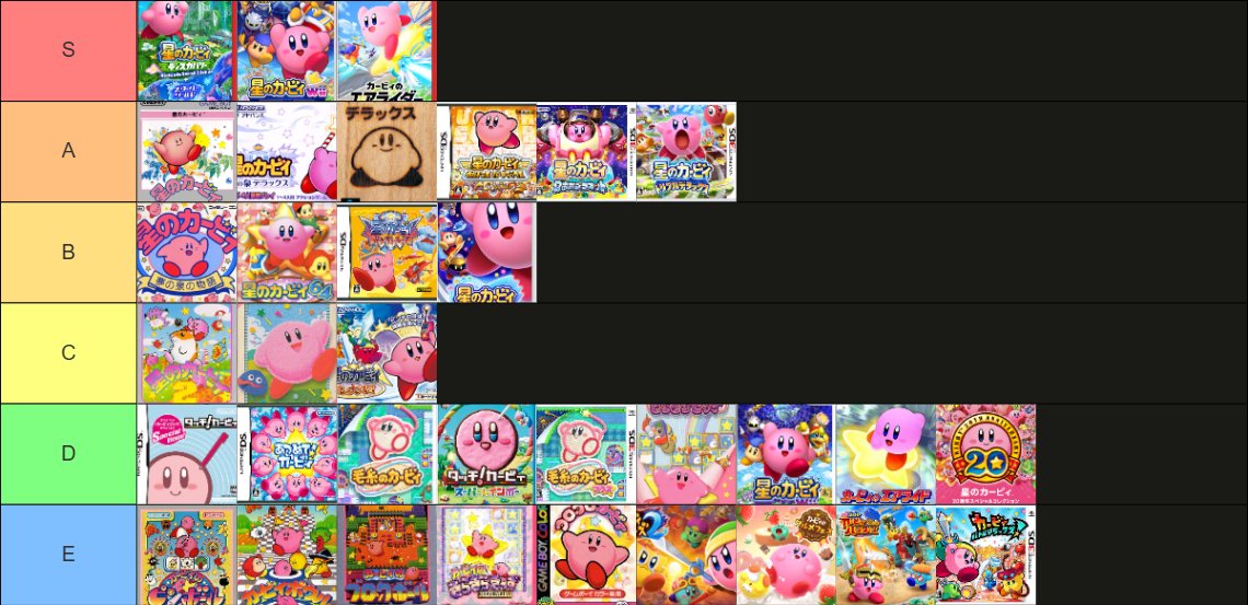 kirbyhal1992's tweet image. エアライダーからカービィに興味持った人へ向けた、
【カービィ作品入門オススメ度Tia表】です。よかったら参考に。

動画版もあります。↓
youtu.be/TiUeJ0FqRqU?si…