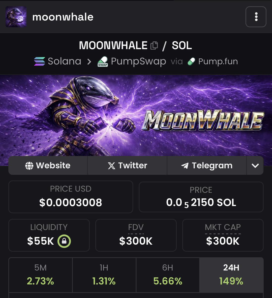crypto_apex__'s tweet image. One of the best charts in crypto being pushed by one of the best dev teams in the space 

$MOONWHALE looking ready for its next leg up 

EqKmC2f6fQsE5WVzXKkExrnfBabohHvSrkf5xxjwpump