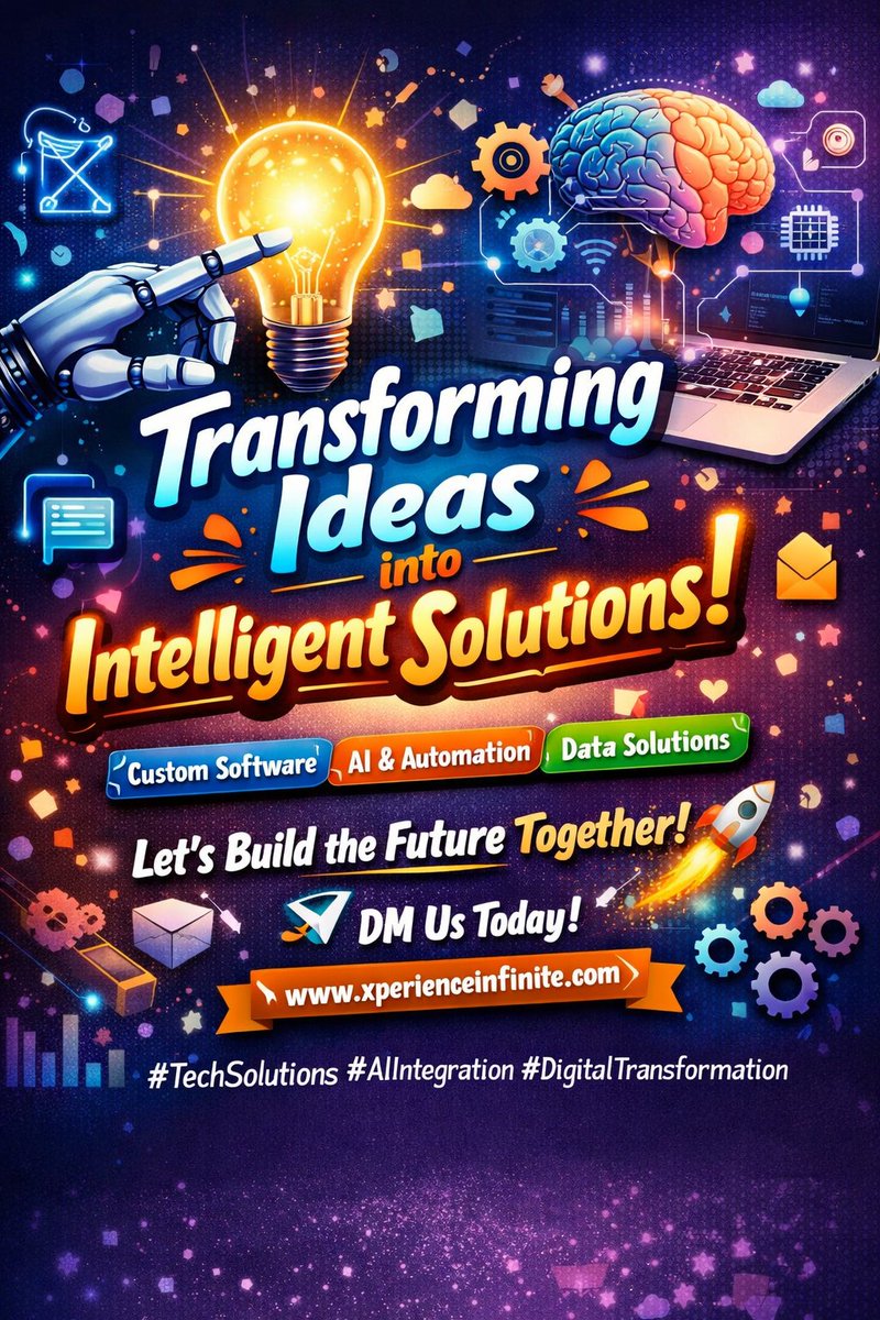 xperience_soft's tweet photo. At Xperience Infinite, we turn your boldest ideas into intelligent solutions! From custom software to AI integration and data solutions, we’ve got the tech to take your business to the next level.

✨ Ready to build the future? DM us today!

#TechVibes #DigitalInnovation #AI https://t.co/cAyqKHIJtz