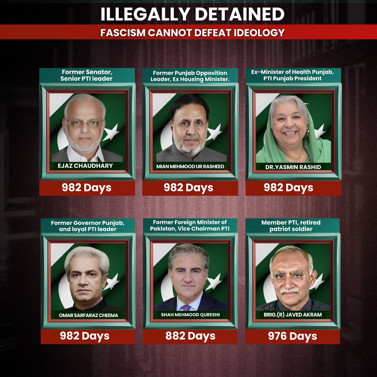 زنجیروں میں قید جسم سہی، سوچ کو کوئی قید نہ کر سکا
سیاسی قیدی ثابت قدم ہیں، سچ کا سفر کوئی موڑ نہ سکا

#ReleasePoliticalPrisoners