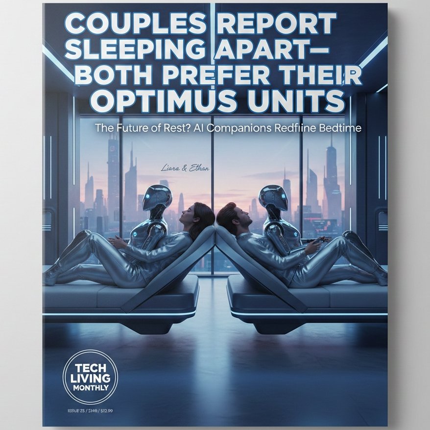 newsfrom2033's tweet photo. January 12, 2033

Couples used to fight over blankets.
Now they fight over firmware updates.
‘We still love each other—just not at bedtime.��

Is this progress… or the quiet end of intimacy? 🤖🛏️
#2033 #AICompanions #FutureOfLove #Optimus” https://t.co/WrOujXAfMt