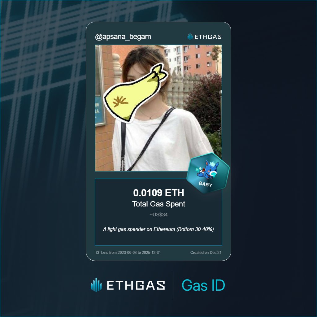 apsana beg| ETHGas ⛽ tweet media